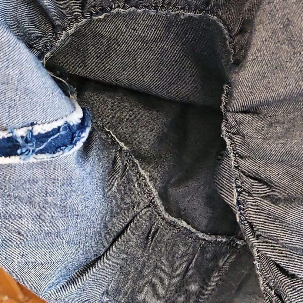 Hand Sewn Vintage Denim Skit With Eyelet Details - Picture 4 of 12